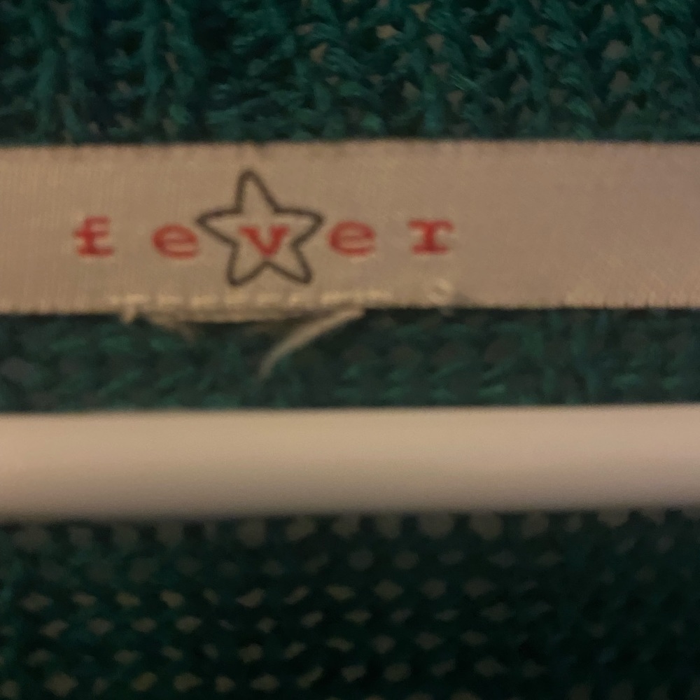 Fever long green knitted cardigan - Picture 3 of 8